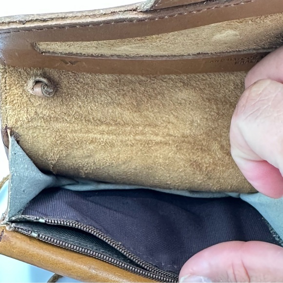 Vintage Mini Bag-Sandalwood cowhide-genuine Leather Purse/crossbody. - Picture 4 of 13